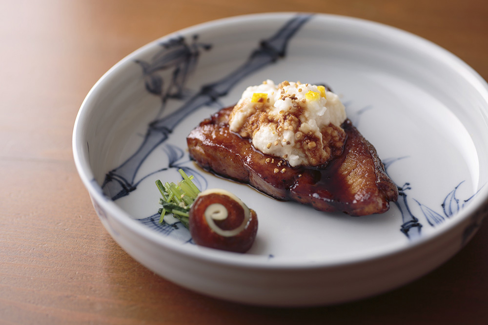 ブリ照り焼きのとろろがけ