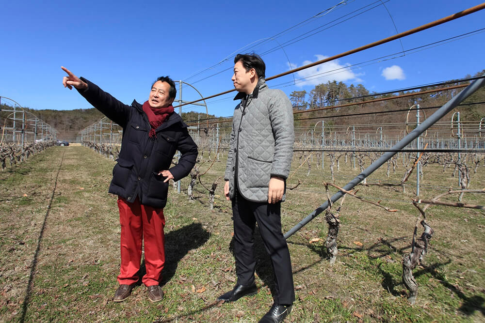 長野県上田市塩田平東山地区の畑