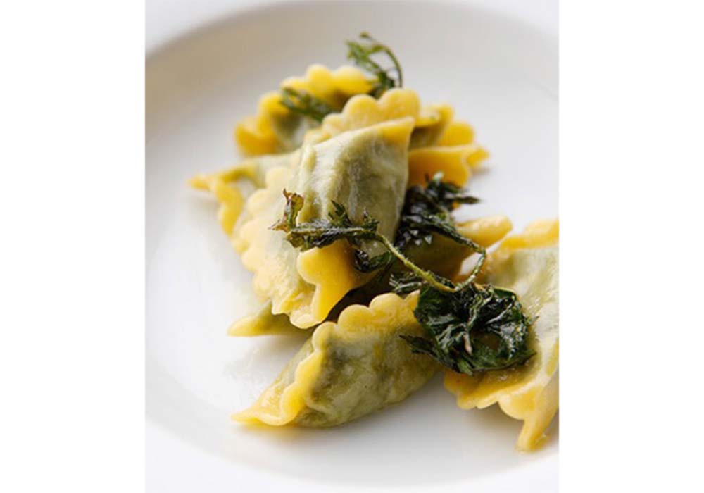 ほうれん草とリコッタチーズのラビオリ