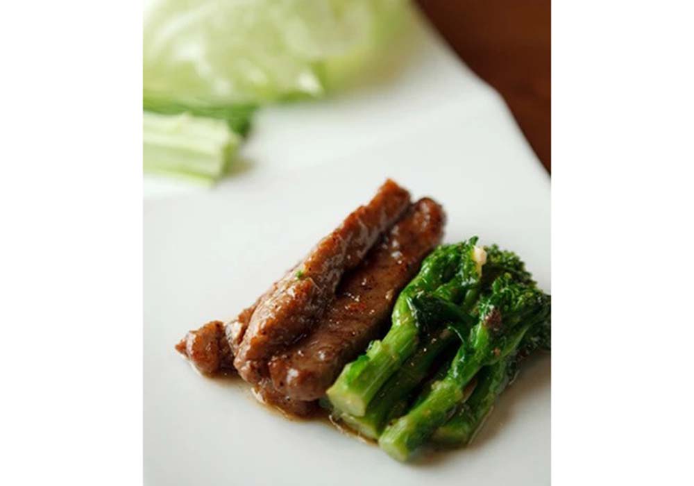 夜のコースの一品