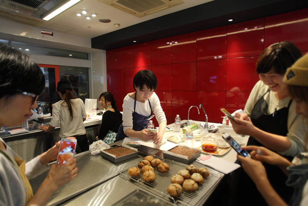 焼き上がりの撮影タイム