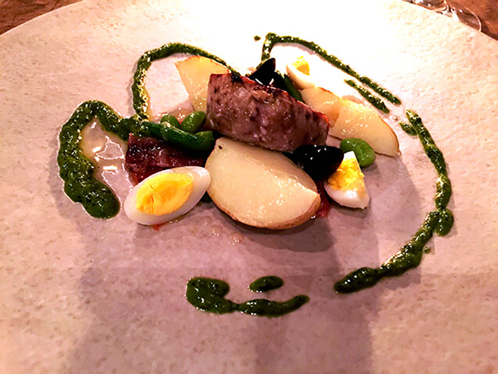 ビンナガのグリル ニソワーズ風