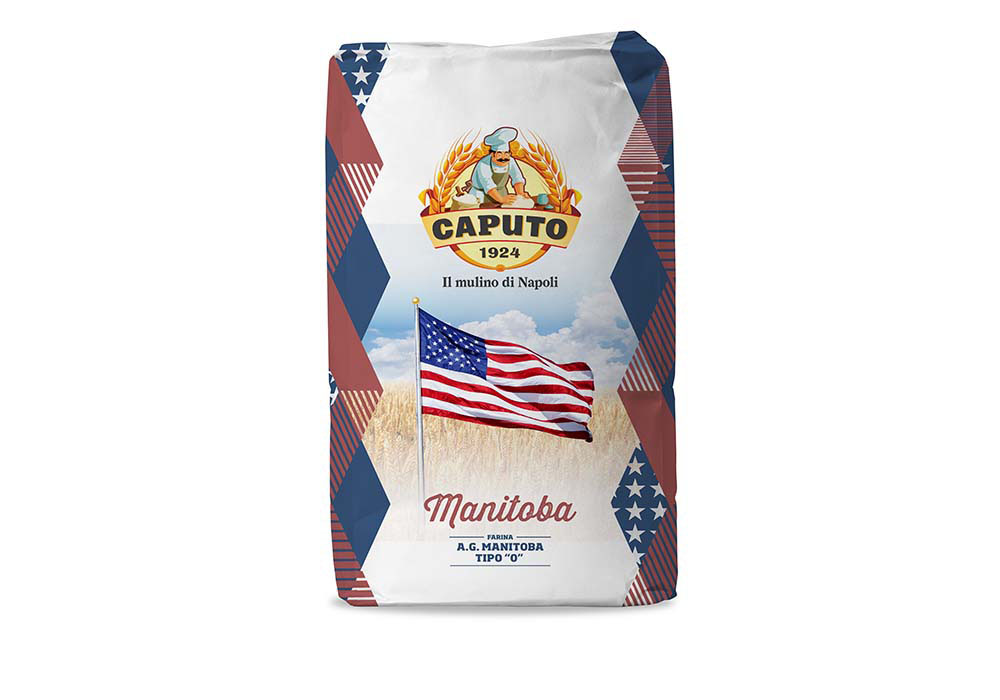 優れたたんぱく質を多く含み、弾力のある伸びの良い生地に仕上がる「マニトバ(25kg)」。ピッツァ生地はもちろん、ババやパネットーネなど、発酵を必要とするお菓子作りにも使用される。