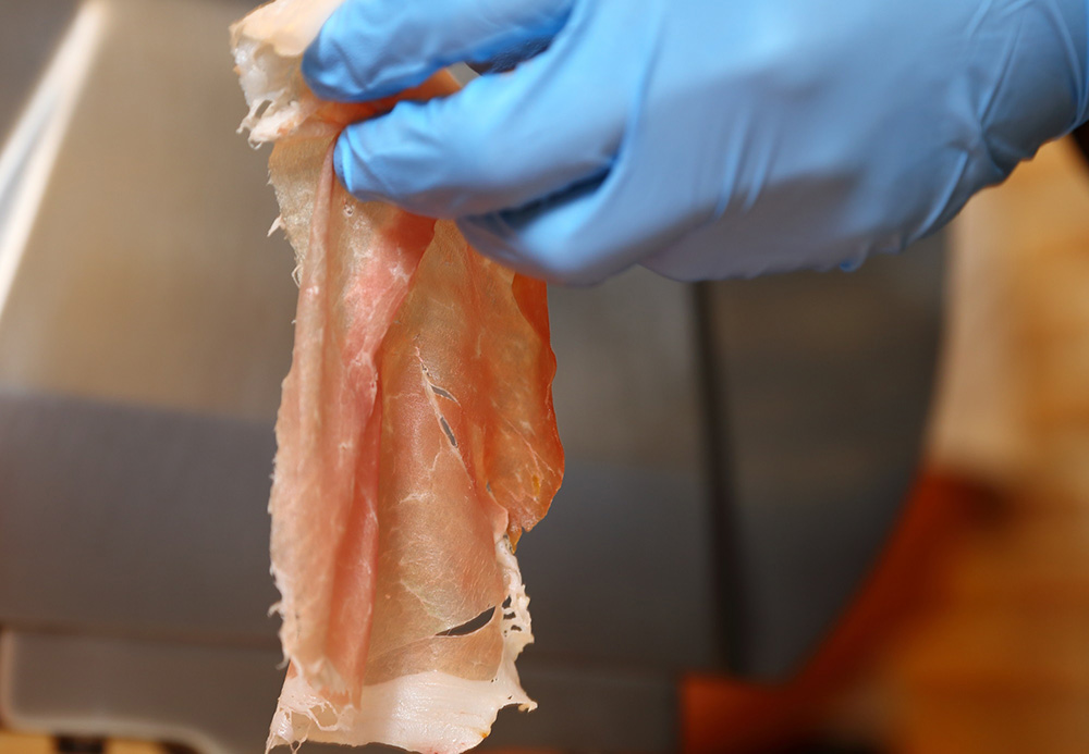 大沼さんが電動に挑戦した最初のスライス