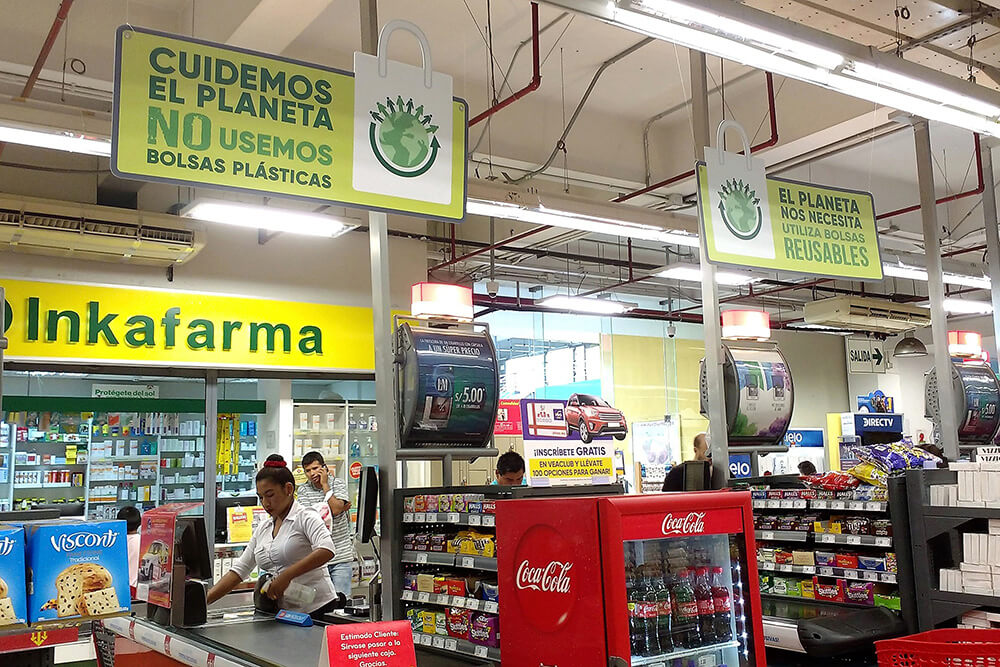 レジ袋不要な人専用のレジ。