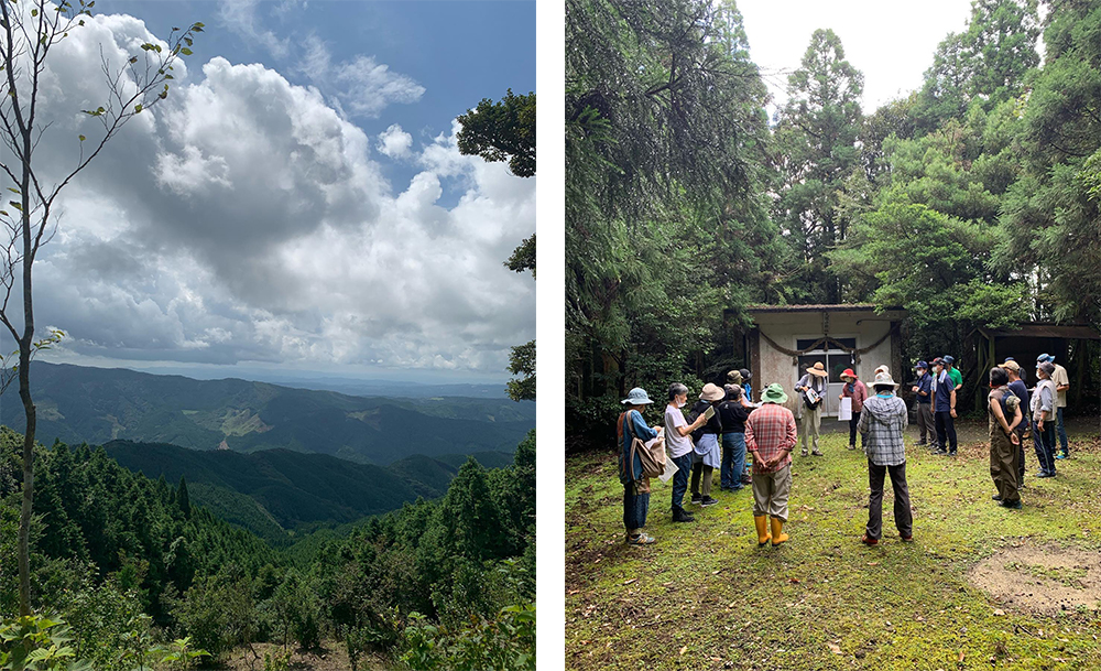 「スタジオビーガン」の吉村さんたちは、風力発電建設予定地の一つ、大関山の調査に同行した。