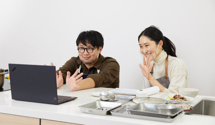 茨城食材を愉しむ オンライン料理教室         『料理通信』のキッチンより