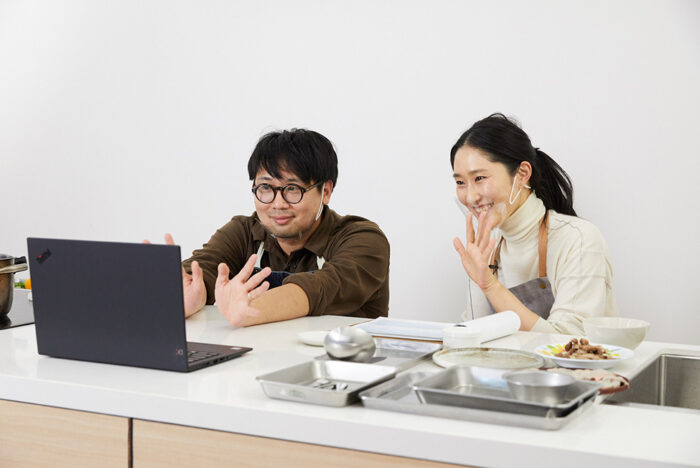 茨城食材を愉しむ オンライン料理教室         『料理通信』のキッチンより