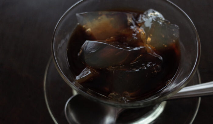 残暑に珈琲ゼリー 