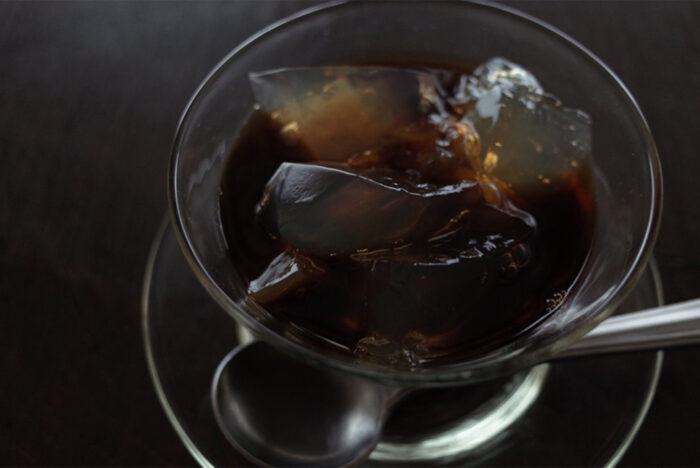 残暑に珈琲ゼリー 