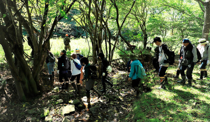 鹿の息づかいを感じる森で。