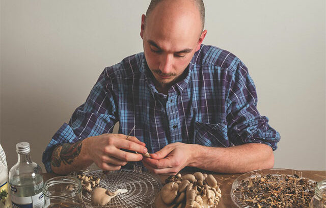 森とレストランを駆け巡る“野草摘み人”