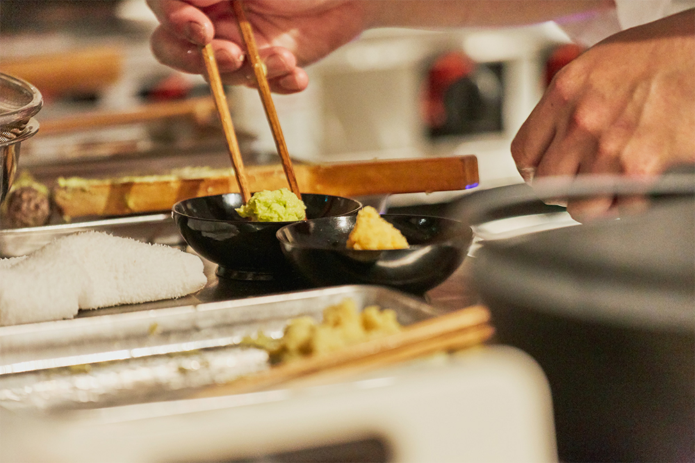 ワサビとショウガは同量。