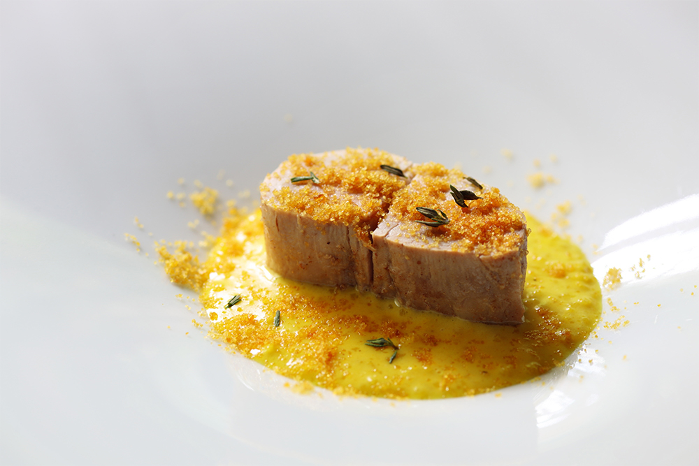 「常陸の輝き フィレ肉のポワレ　サフランソース」