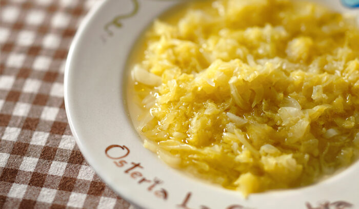 ヴェネトのおばあちゃんの日常食「キャベツの茹でスープ」