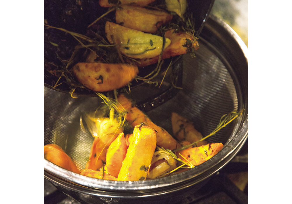 【７】油を切って、味を付ける