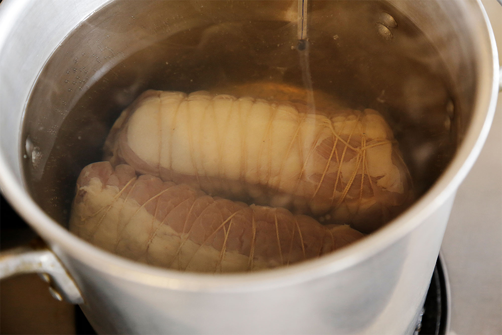 [５] 65℃で２時間茹でる