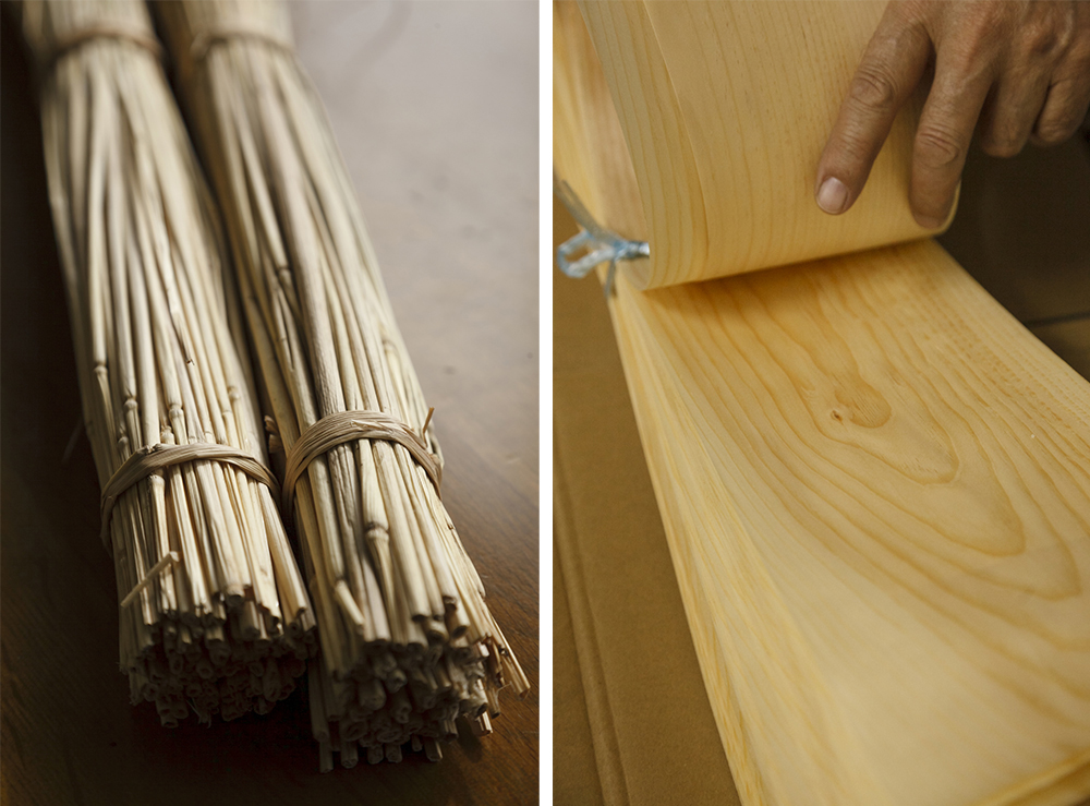 経木も稲ワラも激減しているが、「大事な日本の文化ですから」と使い続ける。