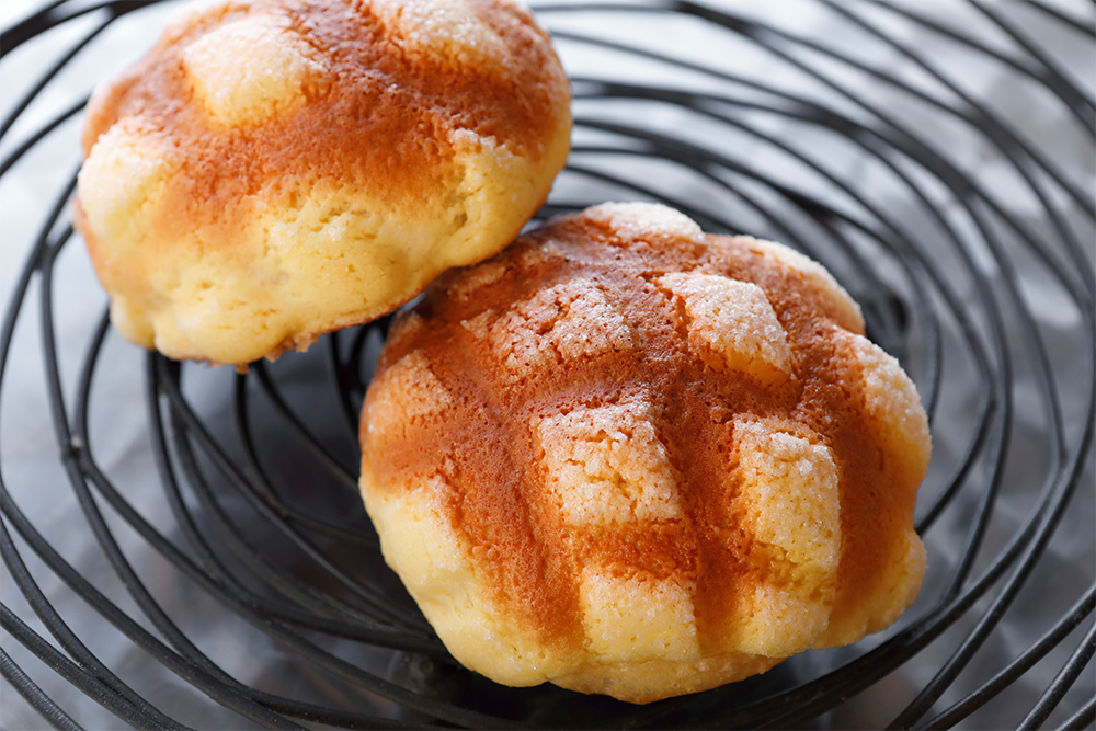 見るからにこんがり香ばしそうな焼き色のメロンパン。