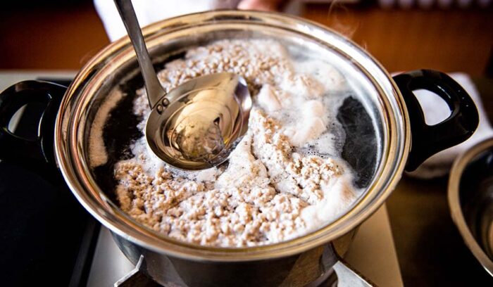 「ふーみん」の10分でとれる挽き肉だし