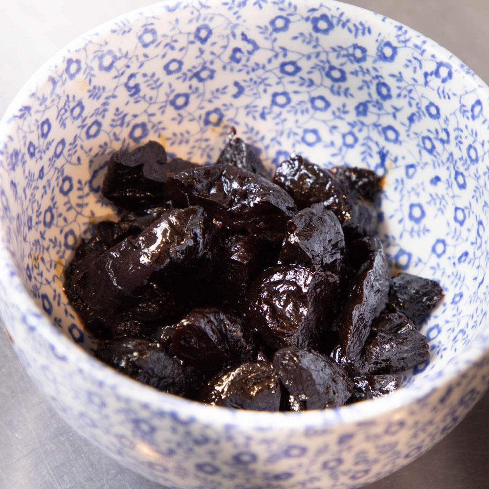 プルーンはブランデー漬けに