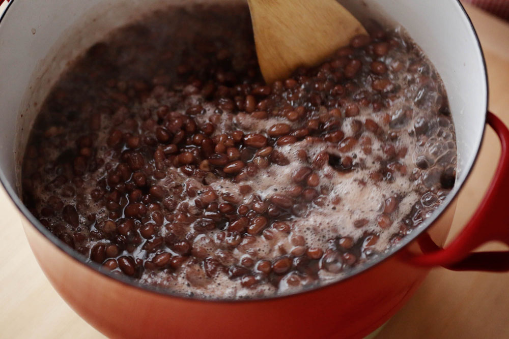 練らずに煮詰める