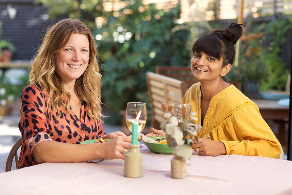 レネーさん（左）アンシュー（右）さん