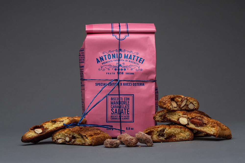 老舗ビスコッティ店と「グッチ・オステリア」が限定コラボ商品を発売