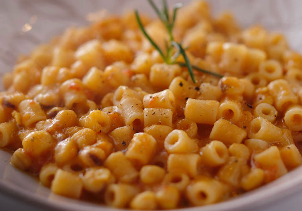 ミネストローネのアレンジ例：パスタ エ チチェルキア