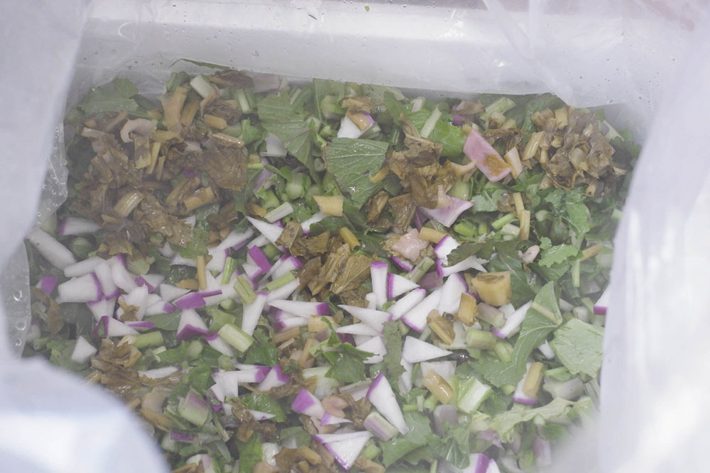 すんきを加える