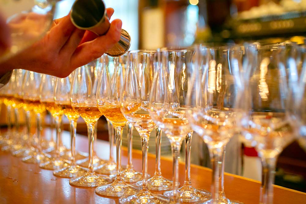 アイリッシュウイスキーのテイスティングも行なわれた。