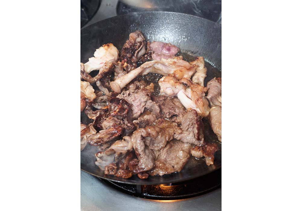 両面に焼き色をつける