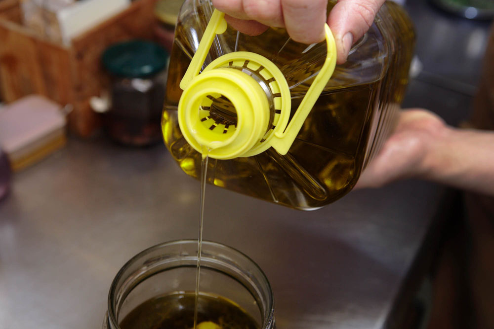 オイルの中で保存