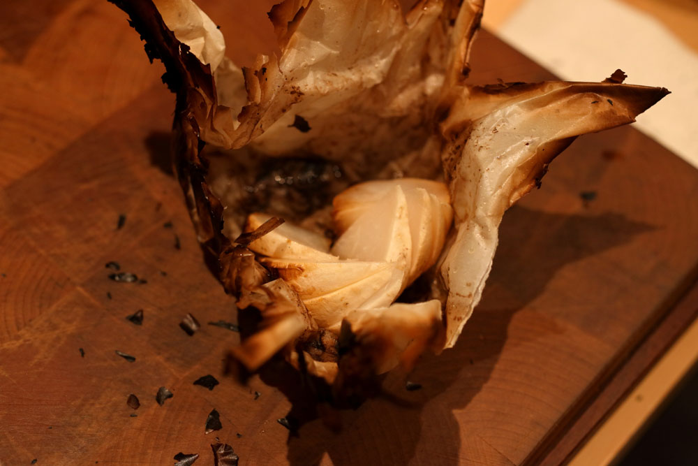 ご覧のように、こんがり、かつ、ほっこりと焼けている。