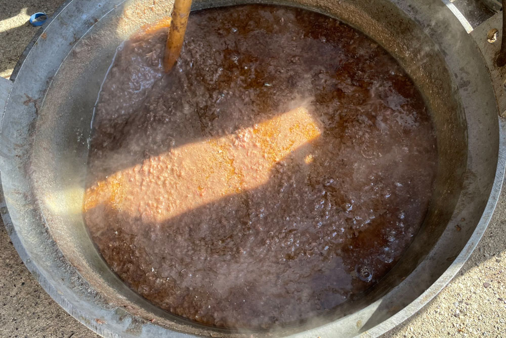 液状になるまで煮る