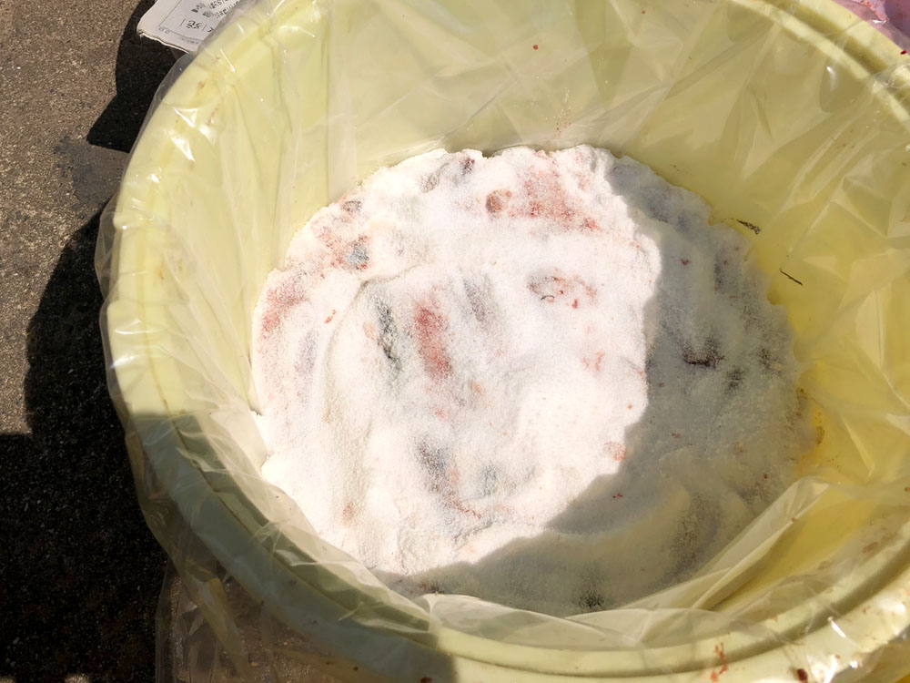 塩でふたをする