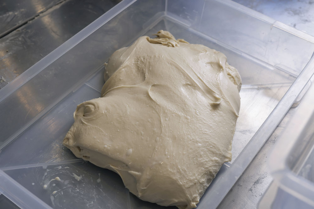 しっかりと反発するようなコシと伸展性を感じる