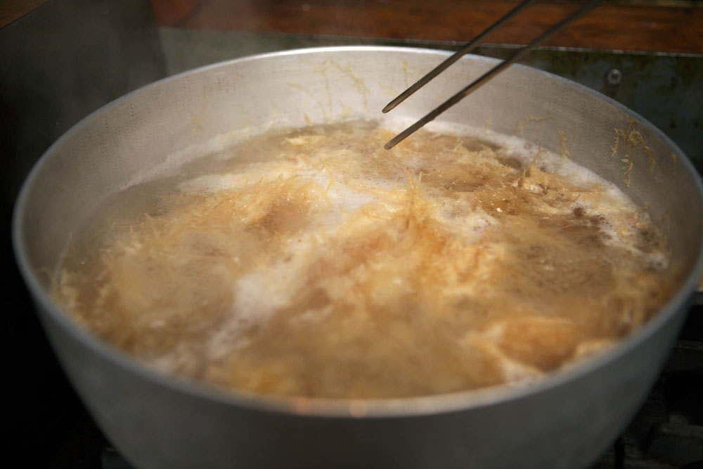 対流させて40分煮る