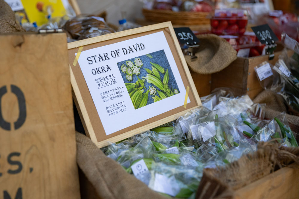 「ダビデの星」という名前の在来種オクラ。美しい星型の断面と旨味が特徴。