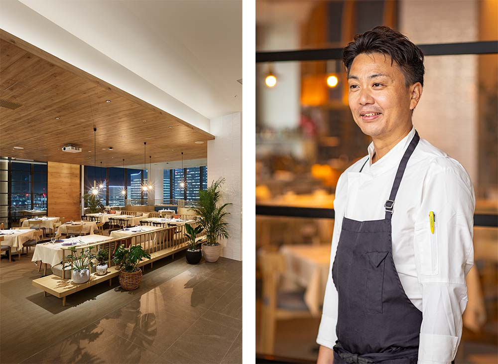 高見博史シェフ。名古屋の調理師学校を卒業後、地元のイタリアンで働いた後、23歳で六本木「サドレル」（現閉店）に３年、27歳で渡伊。帰国後「グラナダ」や「エノテカ　キオラ」、「サローネグループ」などを経て現職に至る。