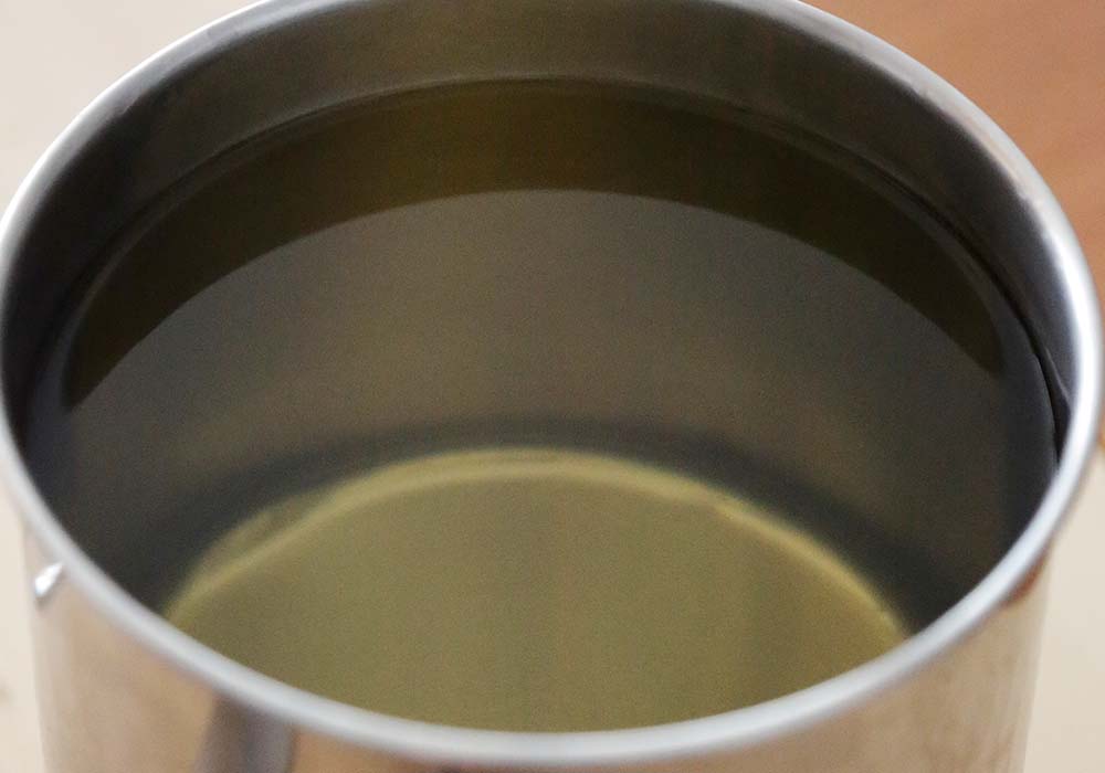 茹で汁ごと冷ます