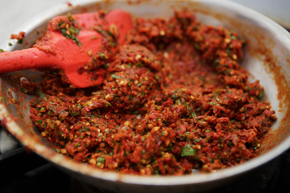 フライパンで炒める