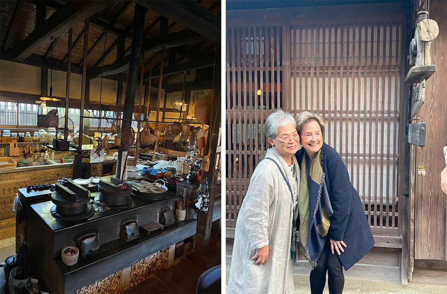 【10月11日】石見銀山の「暮らす宿　他郷阿部家（たきょうあべけ）」へ。1789年に建てられた家屋を、松場登美さんが21年かけて地元の職人たちの手で改修。何も買わずに集めてきたもので修繕したという。夕食はおくどさんのある台所で、ご飯を炊く音と香りを感じながら。