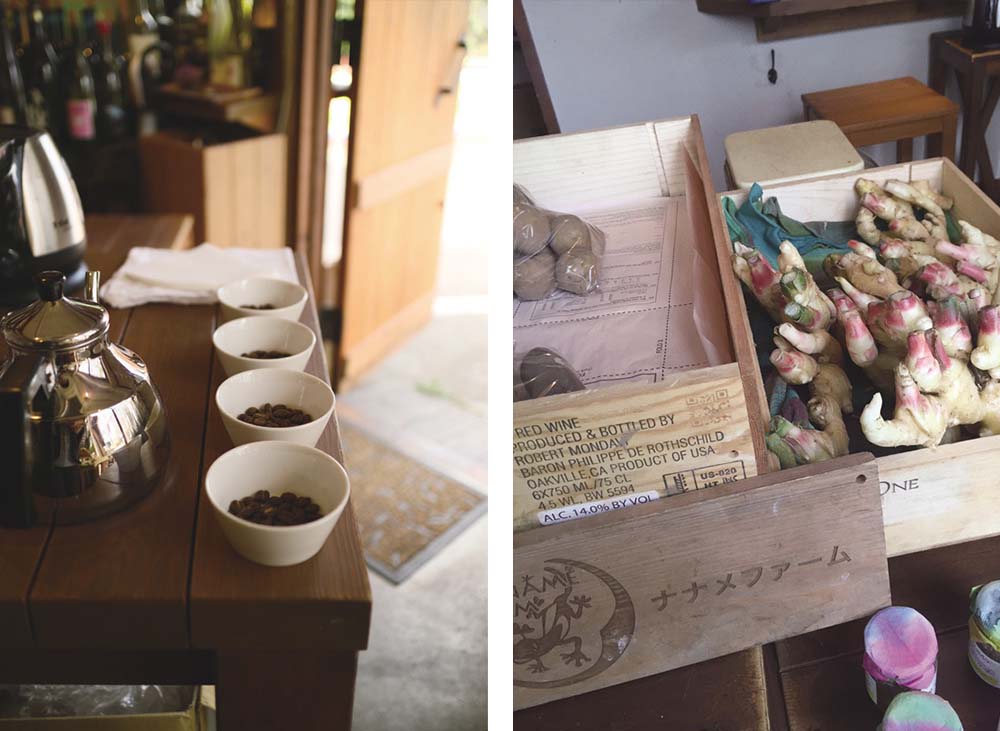 公園の緑、商店街の賑わいの中、街の景色に溶け込むようにゆったりとした空気が流れる。店に並ぶのは、店主・小平さんと志を同じくする若手農家。千葉・ナナメファーム・塚田さん、福田農場・福田さんなどの野菜や雑穀、豆類と。