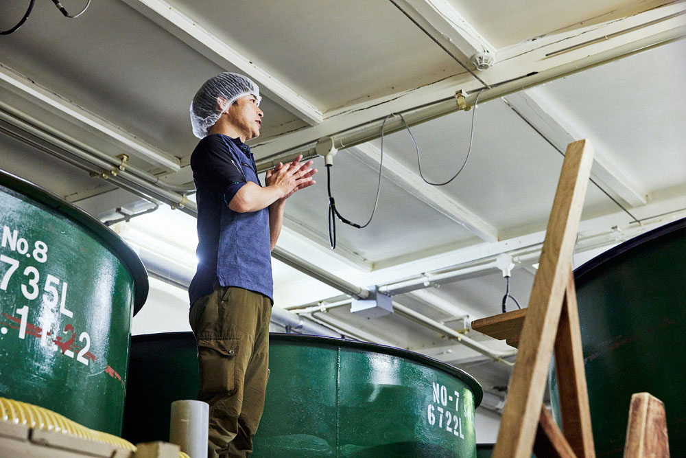 HD-１酵母の特徴は、バナナ、メロンっぽいフルーティな香りで、穏やかながら充実した旨味。名前のHDは波瀬杜氏と土井さんの頭文字から。