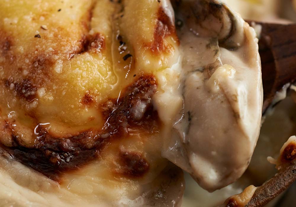 酒粕で軽やかに！「牡蠣と白子のグラタン 酒粕ベシャメルソース」