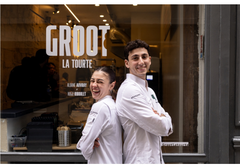 オーナーのアルバーヌ・オヴレー（左）とユゴ・リブレ。テレビ番組で優勝したのはユゴ。