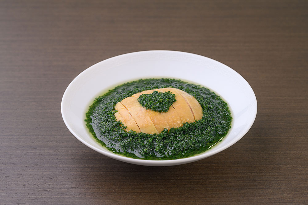 「ヤンシェフ 特製 葱油がけ蒸し鶏」