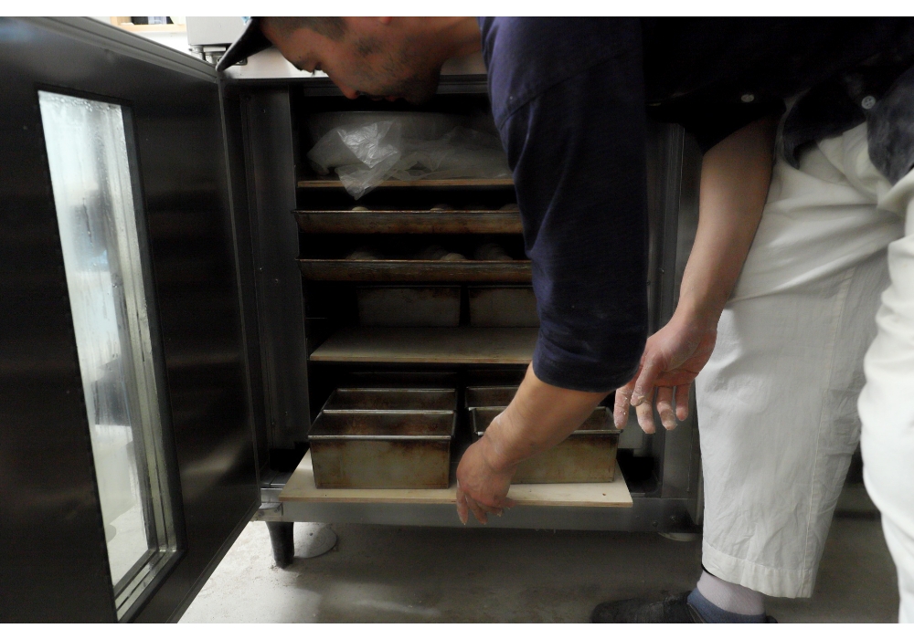 31℃のホイロに入れ、１時間ほど発酵させる