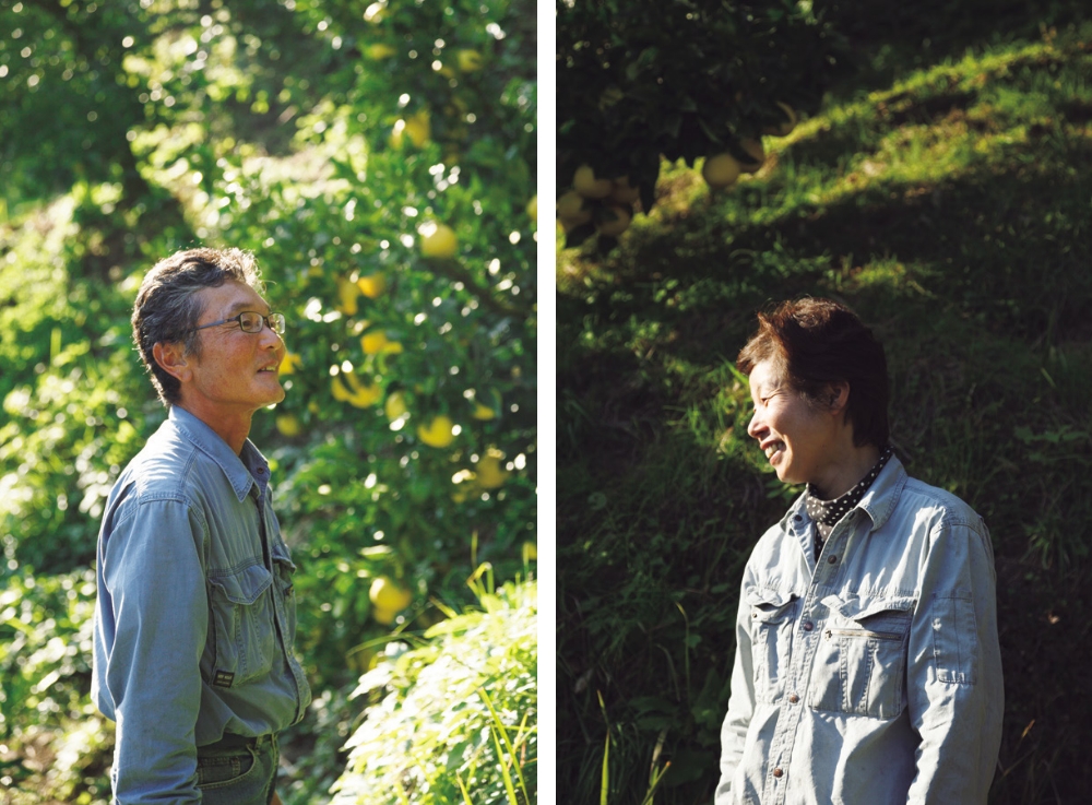Mayumi and Shusei Aoki lovingly tend their crop.